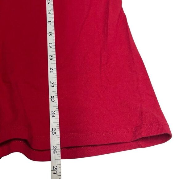 Red and White Live for Sewing Heartbeat Fitted Tee - Picture 6 of 6